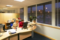 Our Blast Protection blinds in an office